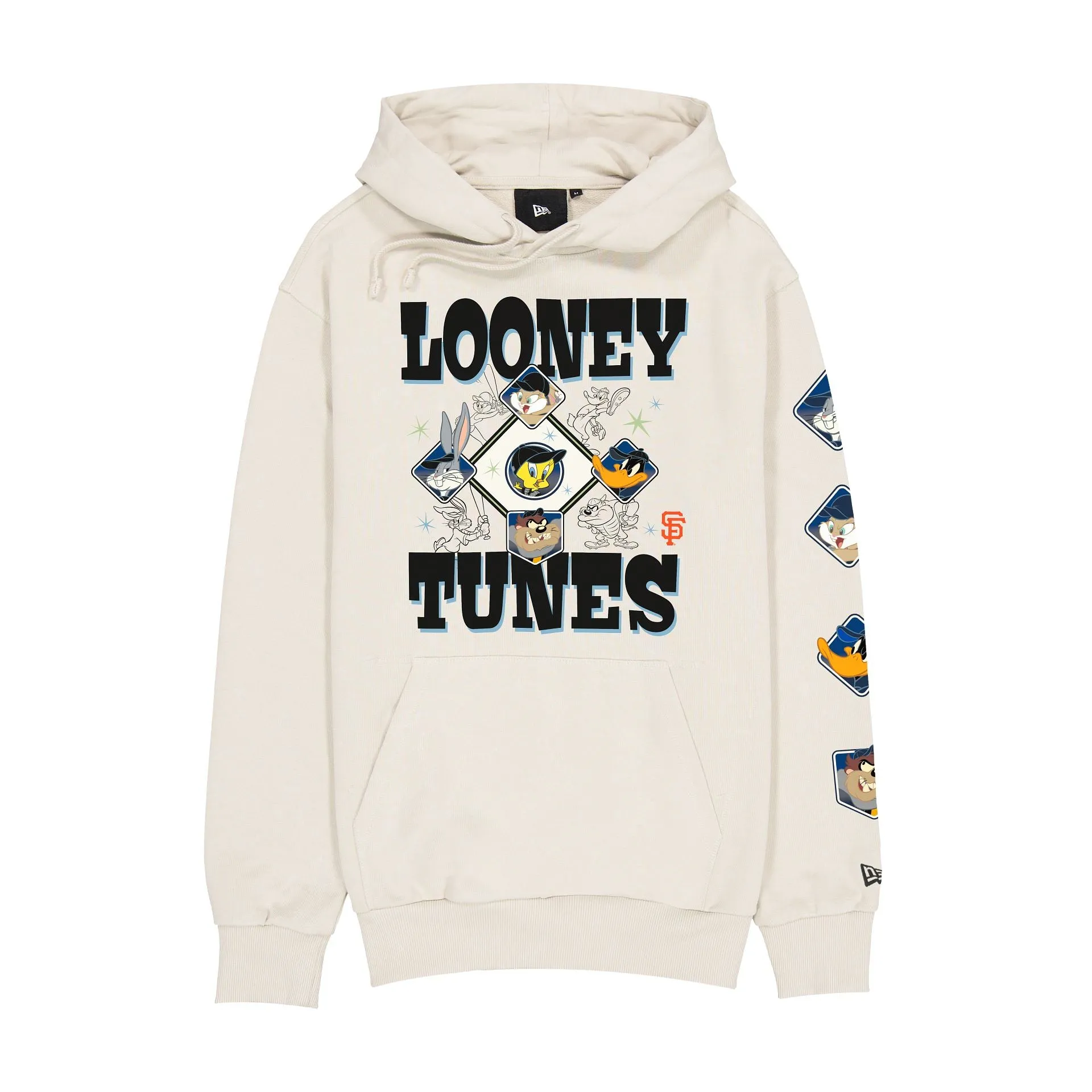San Francisco Giants Looney Tunes Diamond Chrome White Hoodie sold by New Era