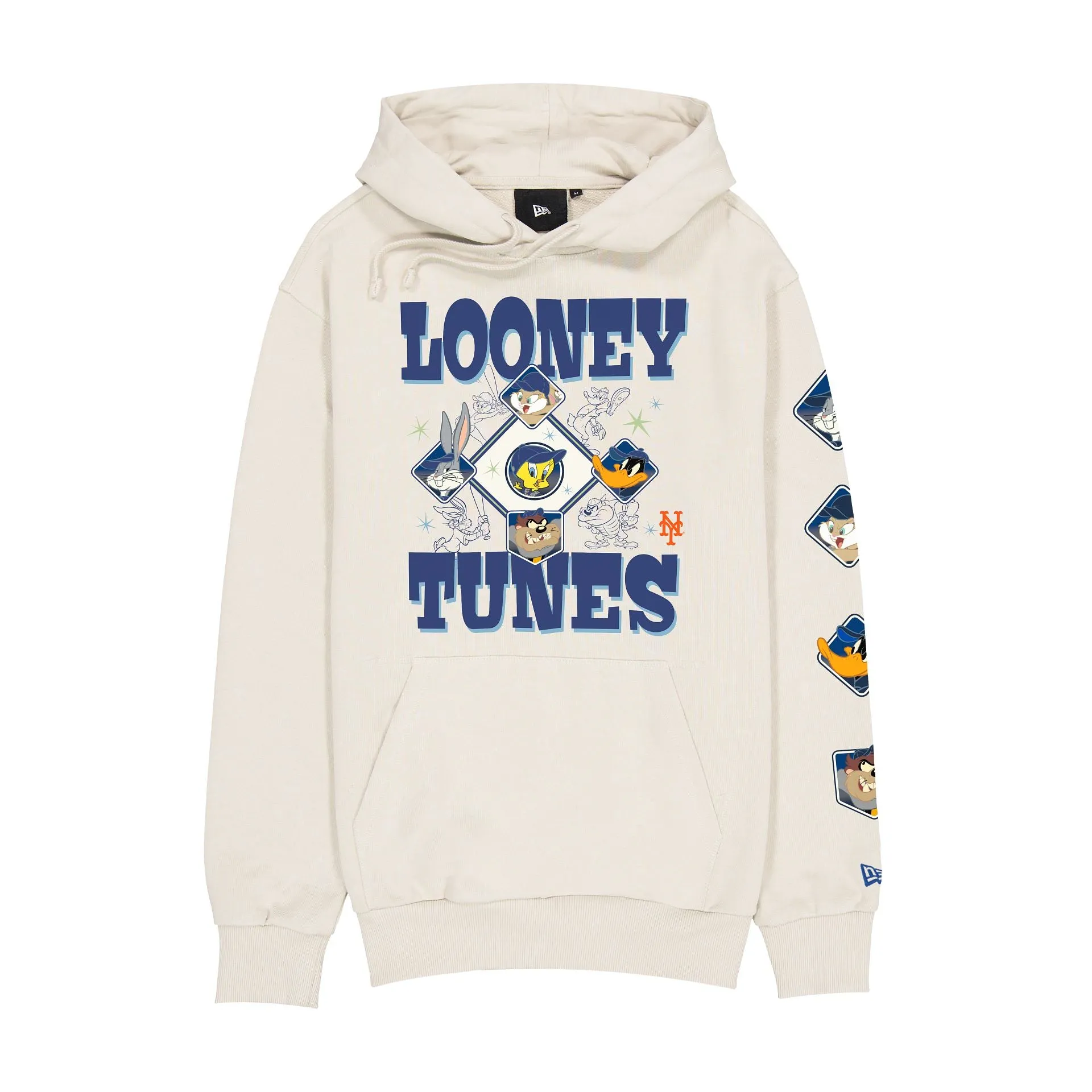 New York Mets Looney Tunes Diamond Chrome White Hoodie sold by New Era