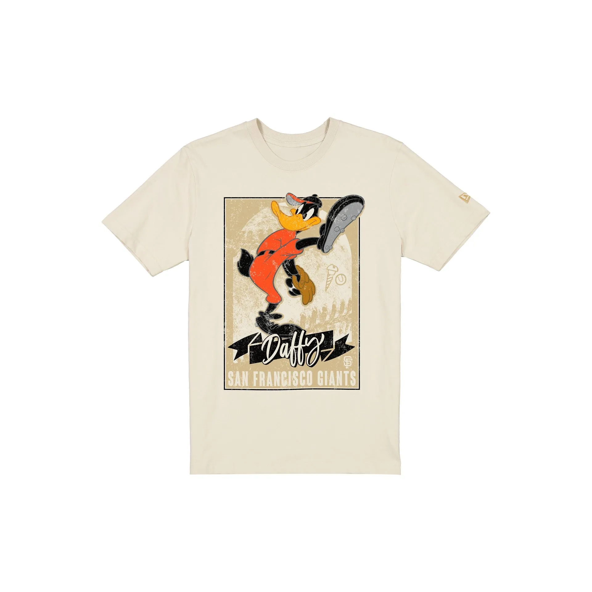San Francisco Giants Daffy Duck Pitch Chrome White T-Shirt sold by New Era