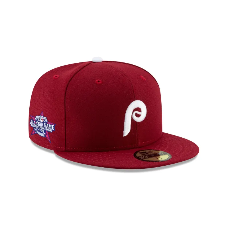 Philadelphia Phillies 2026 All-Star Game Host Maroon 59FIFTY Fitted Hat made by New Era