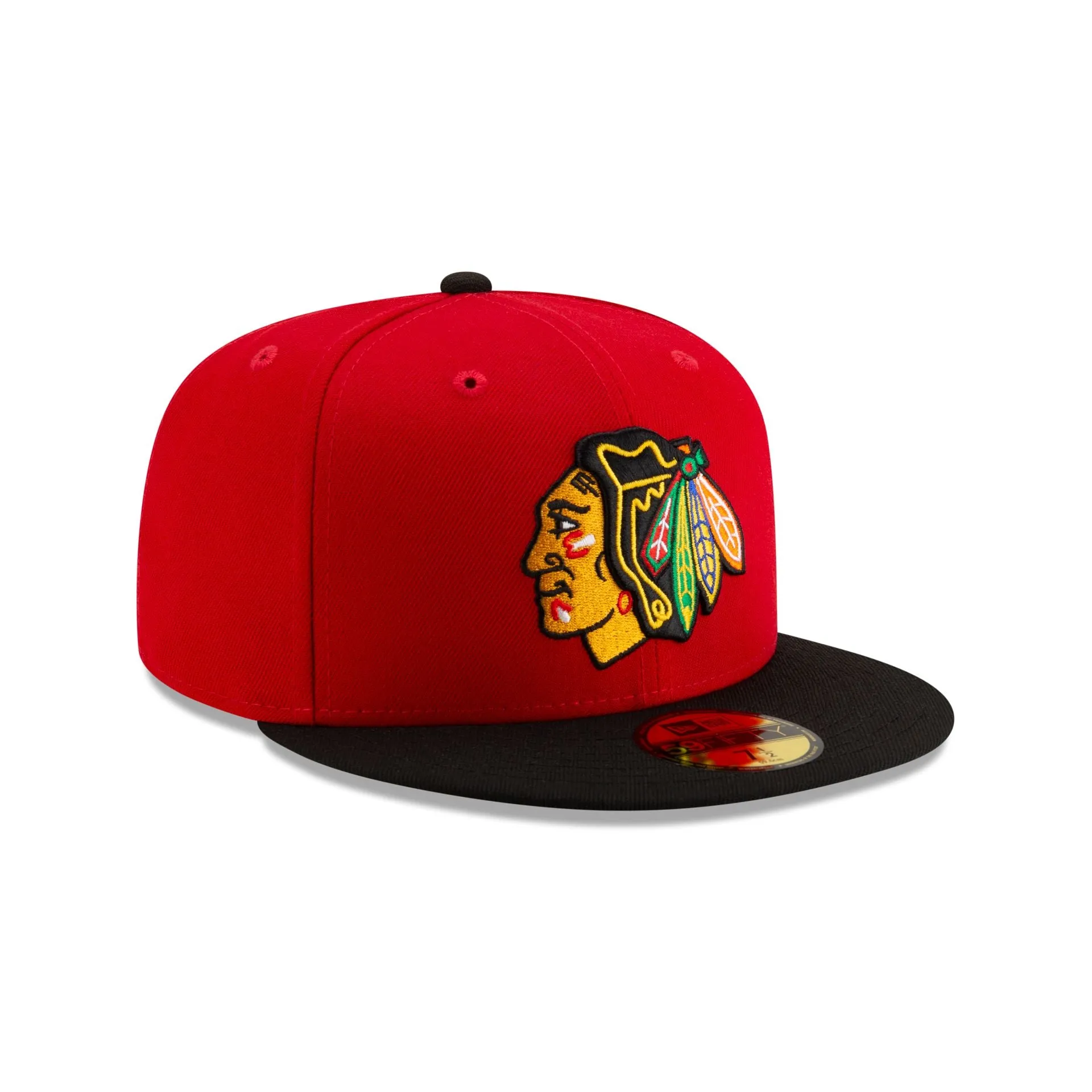 Chicago Blackhawks Red & Black 59FIFTY Fitted Hat sold by New Era product image thumbnail 3