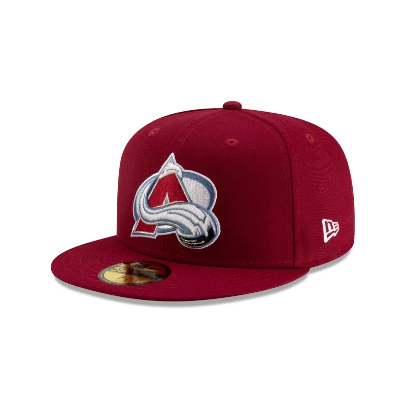 Colorado Avalanche Cardinal 59FIFTY Fitted Hat made by New Era