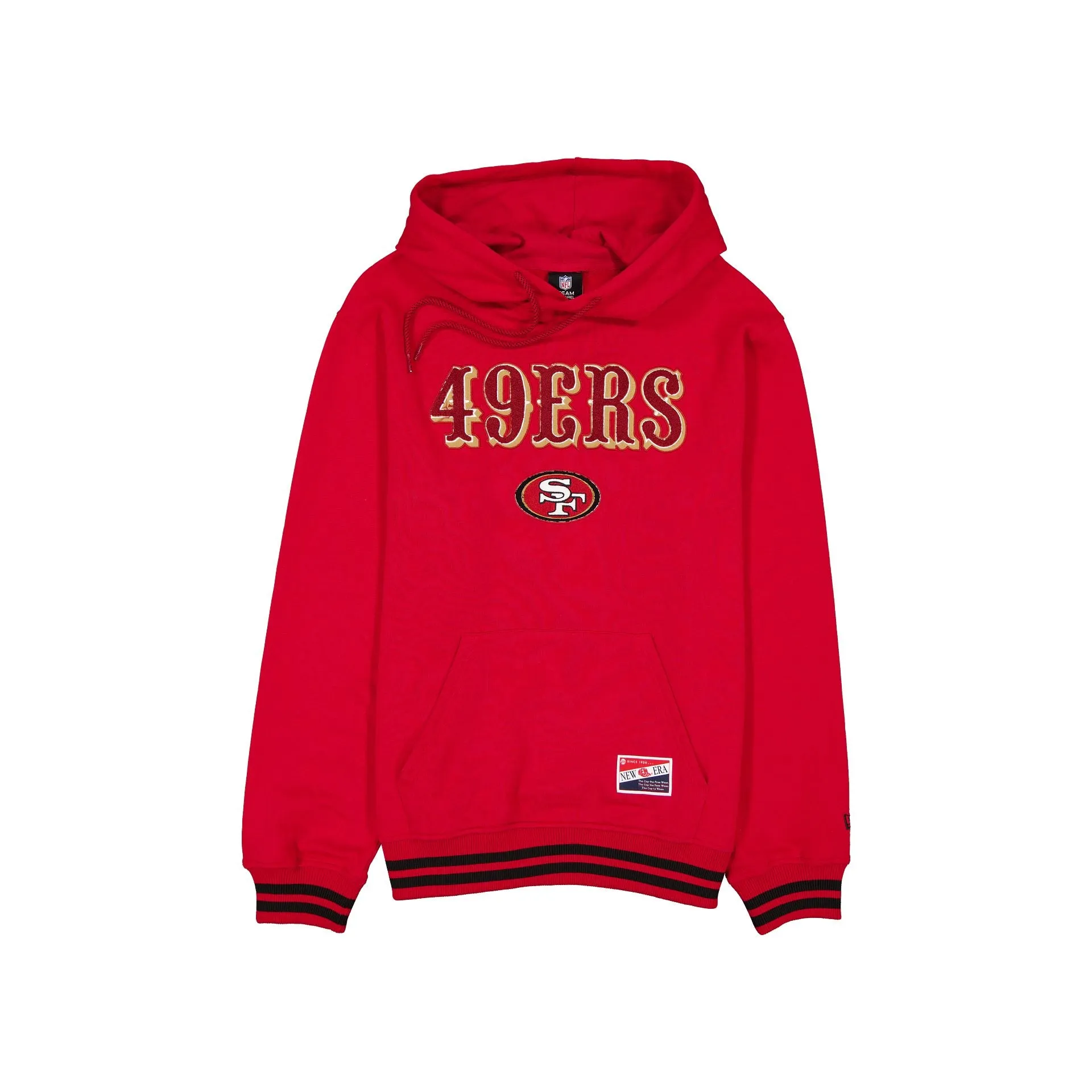 San Francisco 49ers Throwback Felt Logo Hoodie sold by New Era