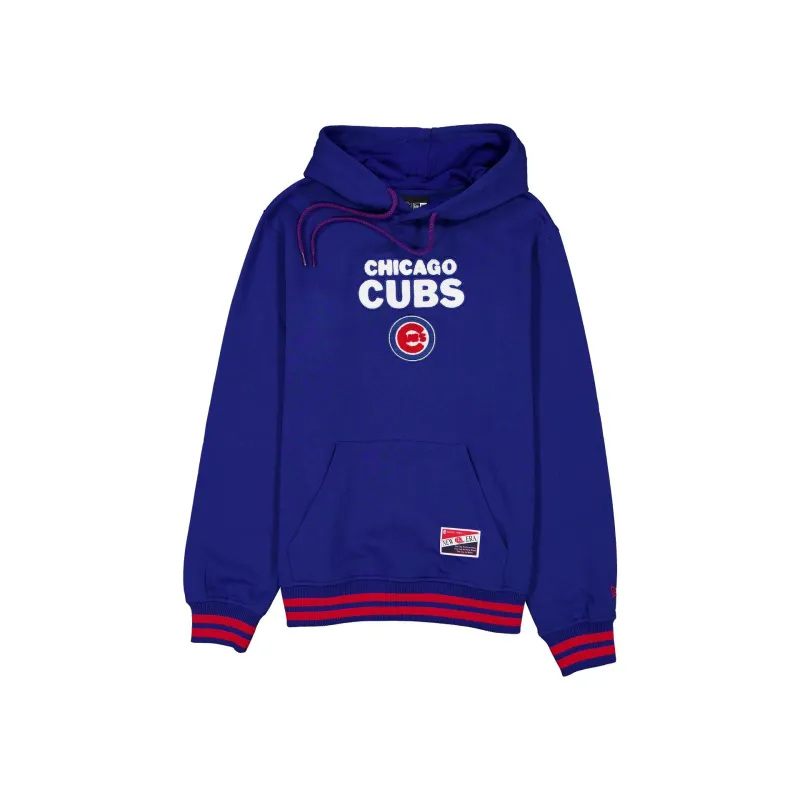 Chicago Cubs Throwback Felt Logo Hoodie made by New Era