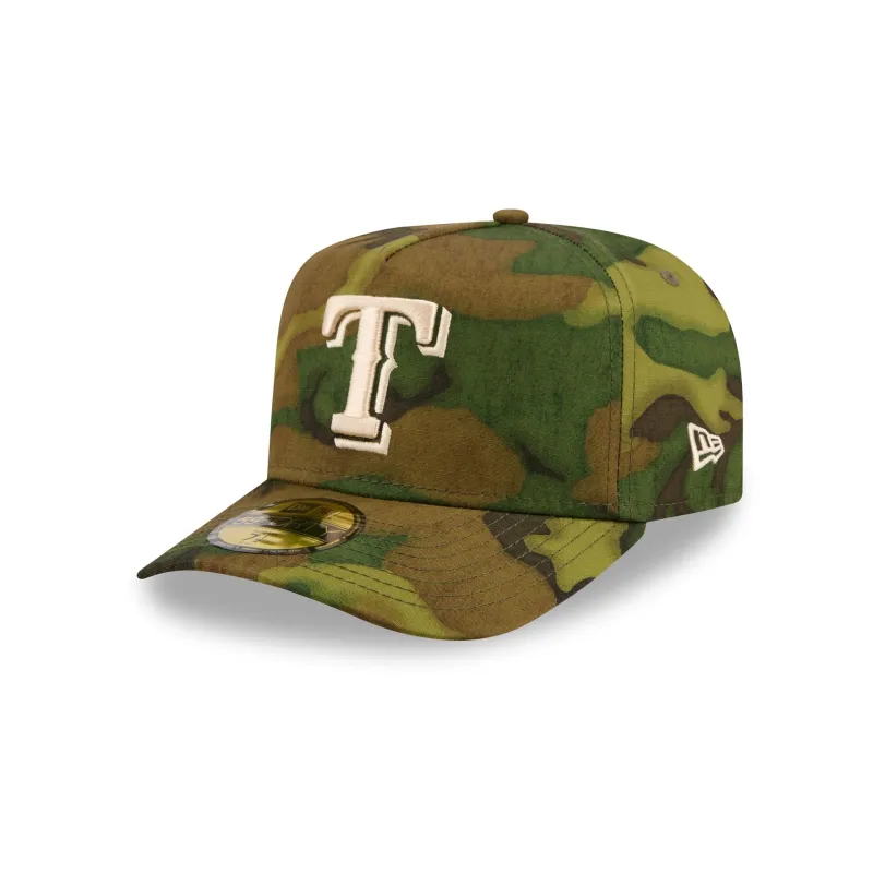 Texas Rangers Three Looms Ripstop Camo 59FORTY A-Frame Fitted Hat made by New Era