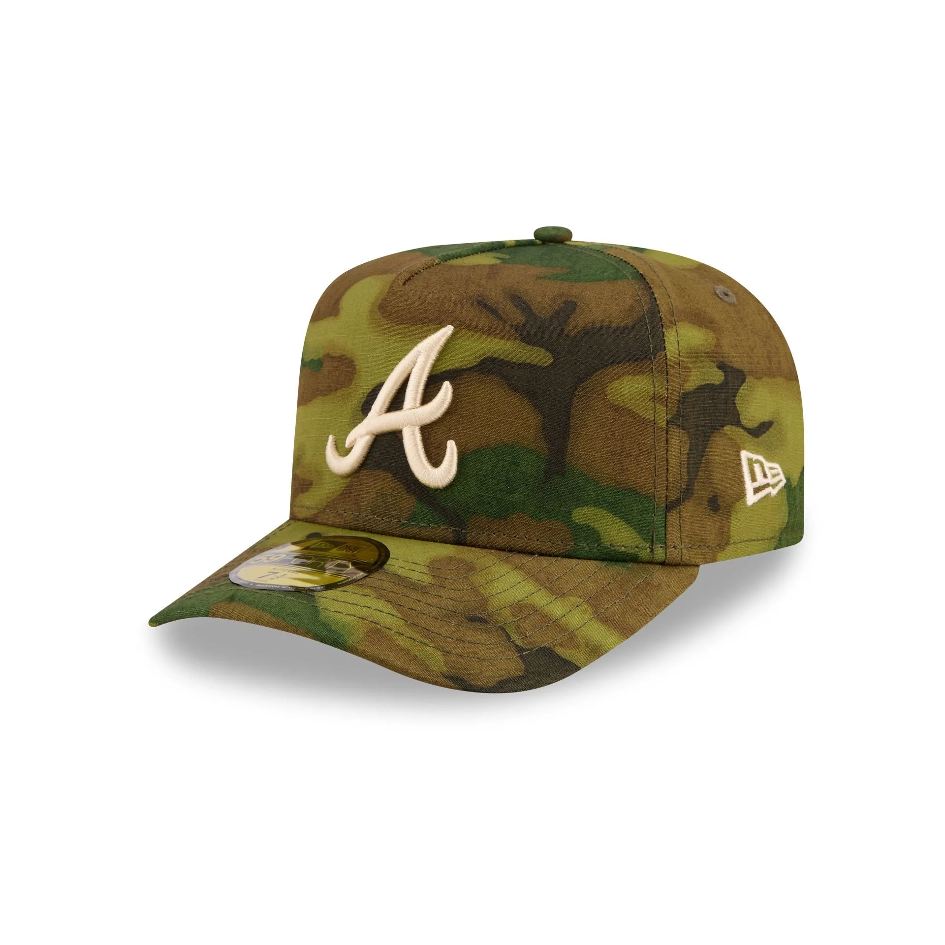 Atlanta Braves Three Looms Ripstop Camo 59FORTY A-Frame Fitted Hat sold by New Era