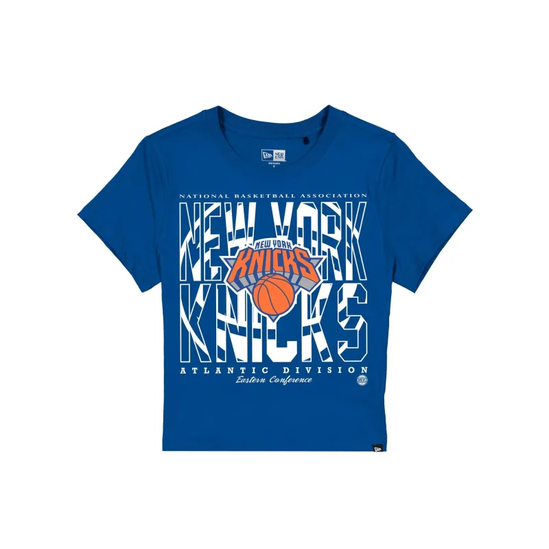 New York Knicks Leisure Women's Shrunken Cropped T-Shirt made by New Era