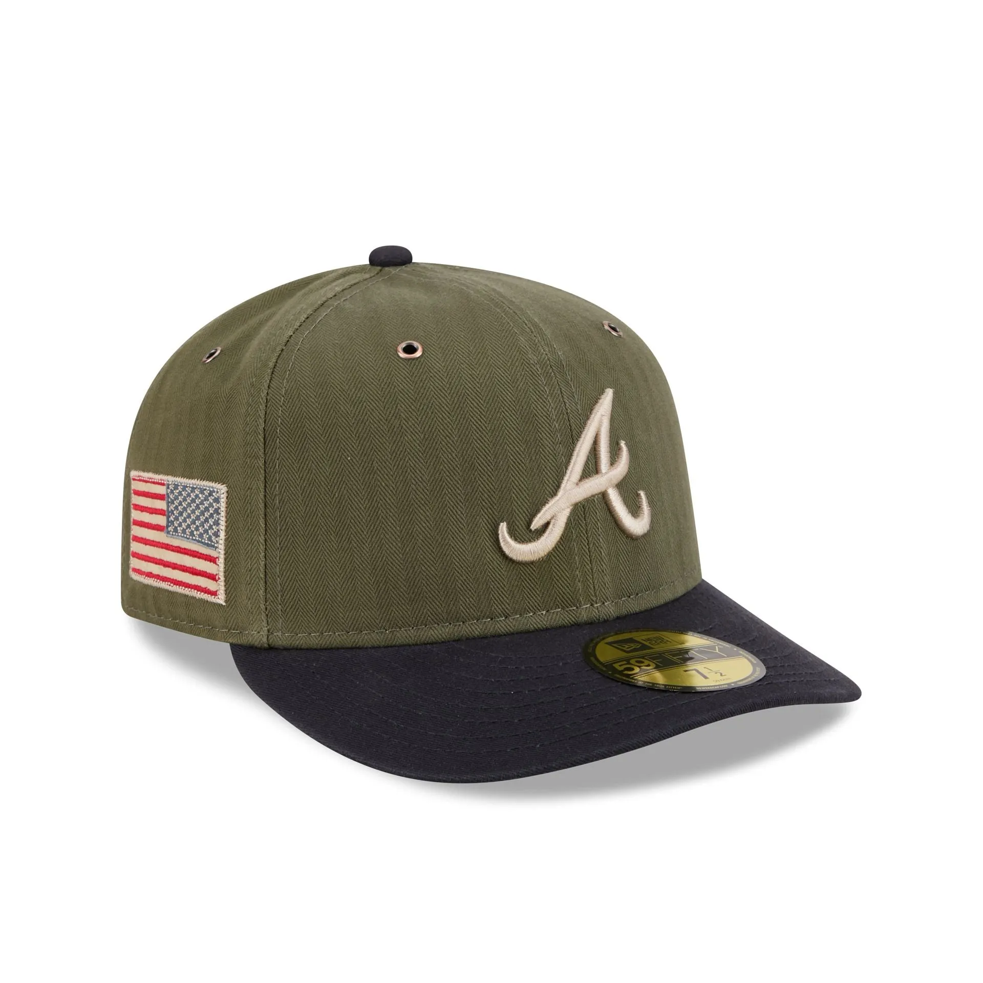 Atlanta Braves Three Looms American Herringbone 59FIFTY Fitted Hat sold by New Era