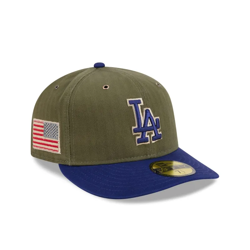 Los Angeles Dodgers Three Looms American Herringbone 59FIFTY Fitted Hat made by New Era