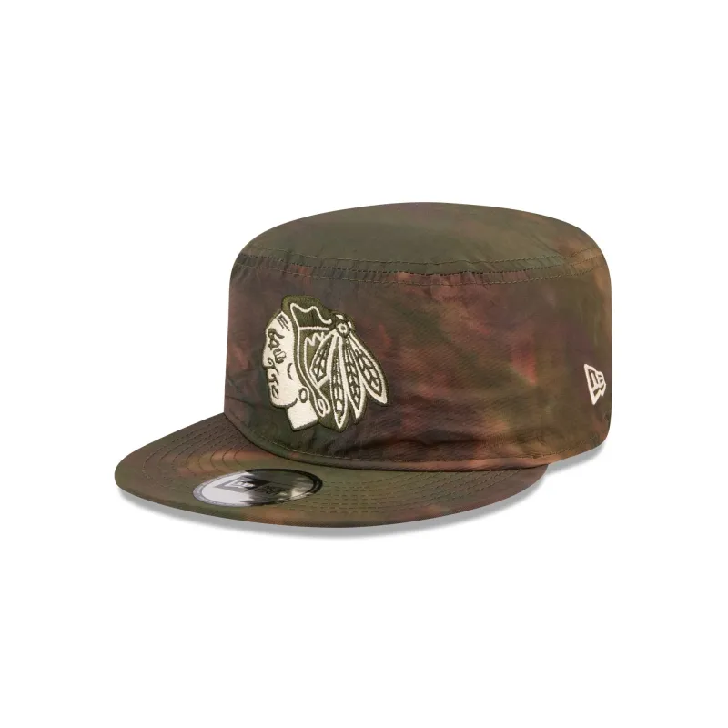 Chicago Blackhawks Three Looms Nylon Wash Dye Painter Hat made by New Era