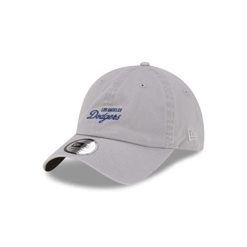 Los Angeles Dodgers Script Gray Casual Classic Adjustable Hat made by New Era