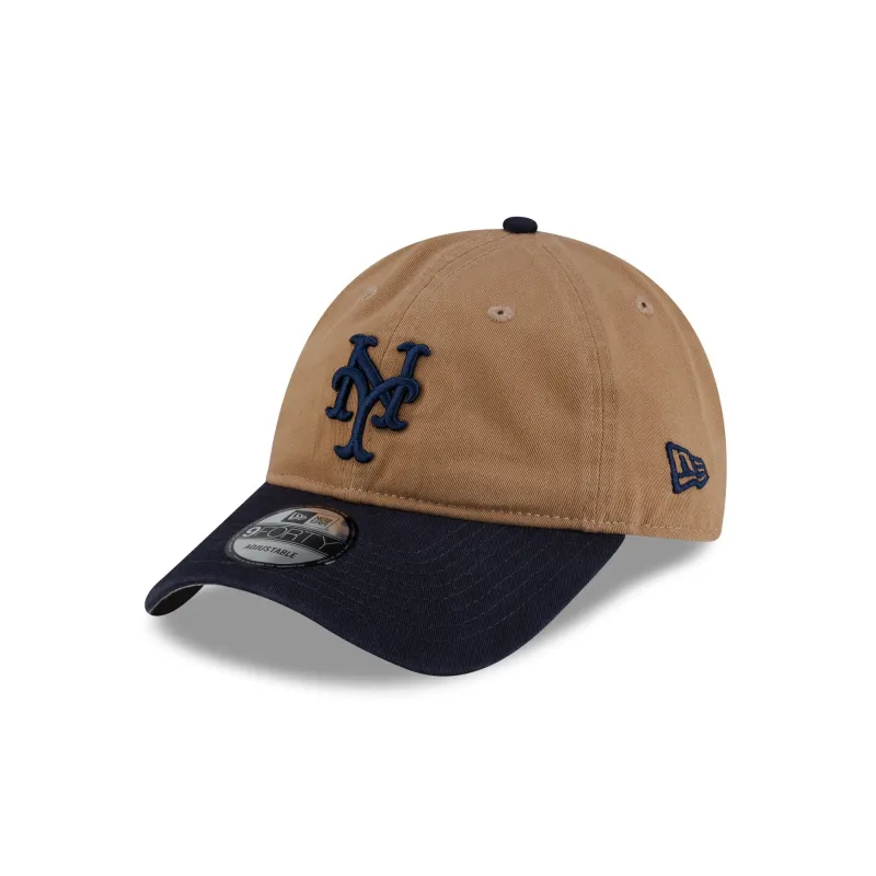 New York Mets Khaki 9FORTY Adjustable Hat made by New Era