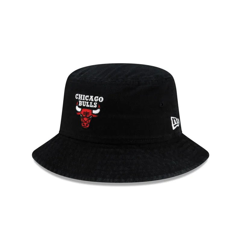 Chicago Bulls Black Bucket Hat made by New Era