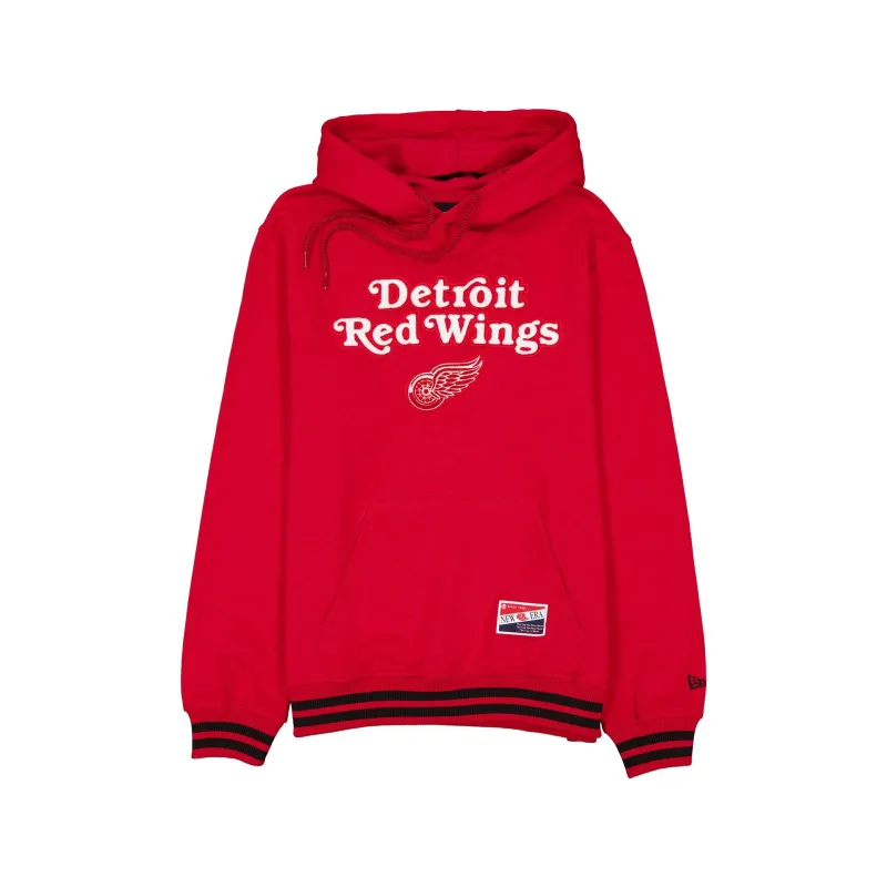 Detroit Red Wings Throwback Felt Logo Hoodie made by New Era