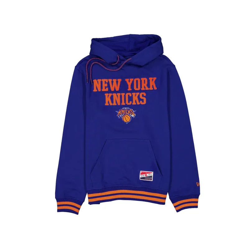 New York Knicks Throwback Felt Logo Hoodie made by New Era