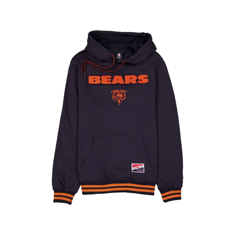 Chicago Bears Throwback Felt Logo Hoodie made by New Era