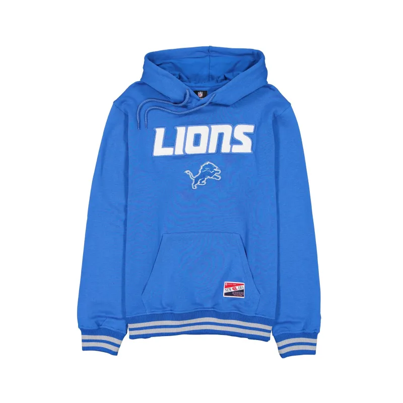 Detroit Lions Throwback Felt Logo Hoodie made by New Era