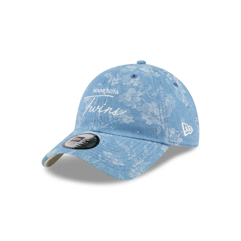 Minnesota Twins Blue Leaves Casual Classic Adjustable Hat made by New Era