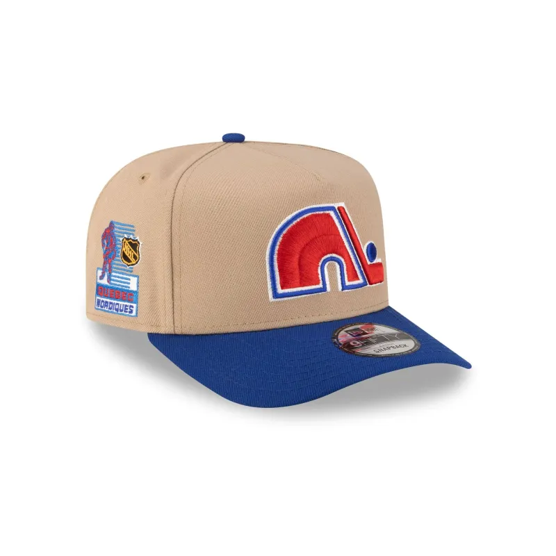 Quebec Nordiques Camel 9FIFTY A-Frame Snapback Hat made by New Era