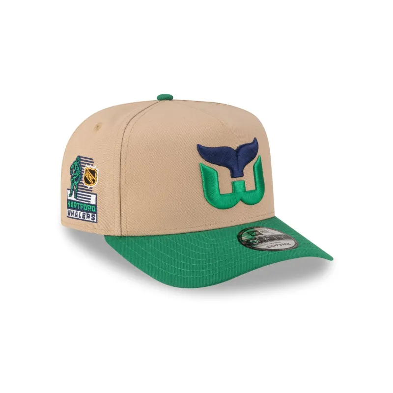 Hartford Whalers Camel 9FIFTY A-Frame Snapback Hat made by New Era