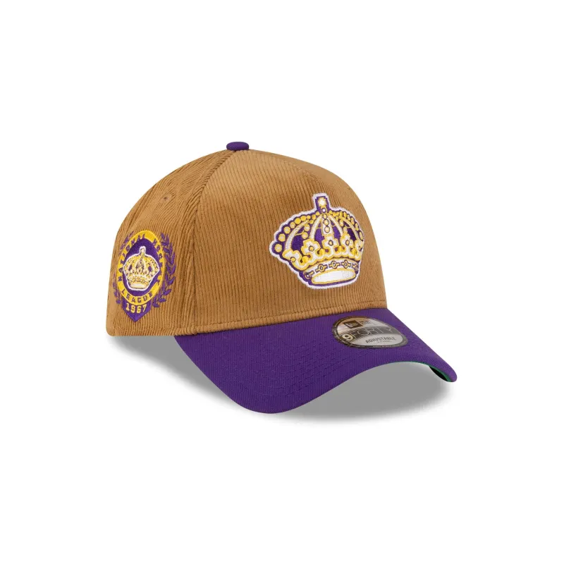 Los Angeles Kings Wheat Corduroy 9FORTY A-Frame Snapback Hat made by New Era