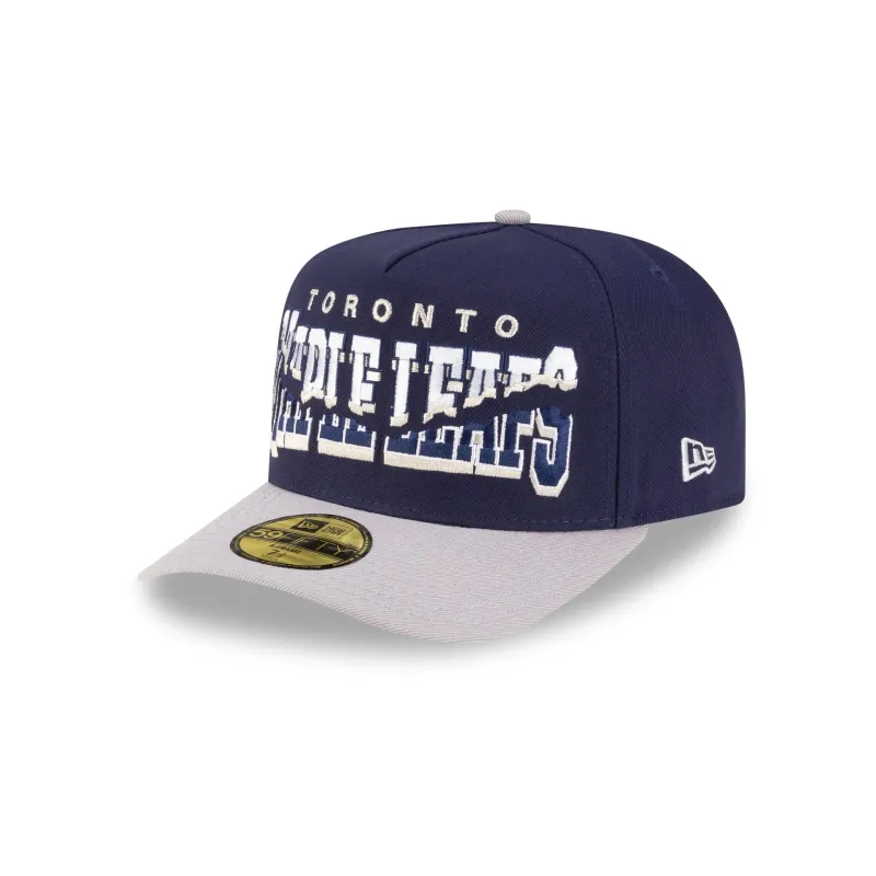 Toronto Maple Leafs Snapped Wordmark 59FIFTY A-Frame Fitted Hat made by New Era