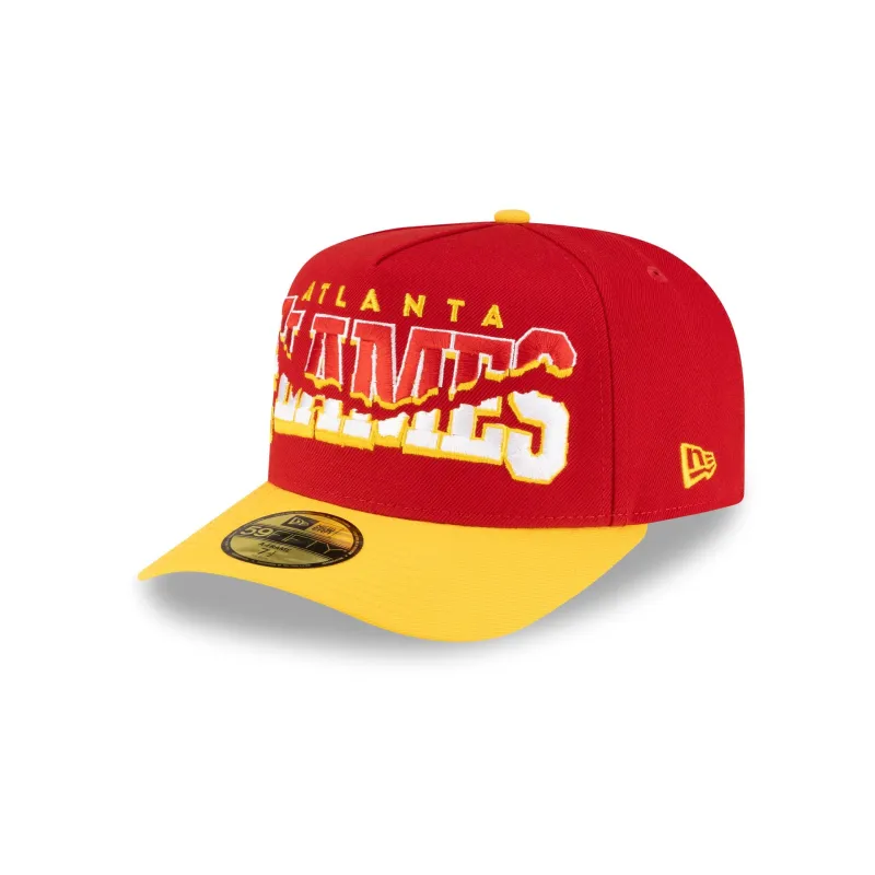 Atlanta Flames Snapped Wordmark 59FIFTY A-Frame Fitted Hat made by New Era