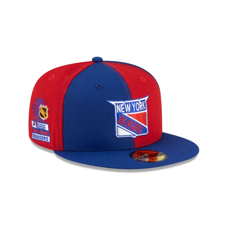 New York Rangers Pinwheel 59FIFTY Fitted Hat made by New Era