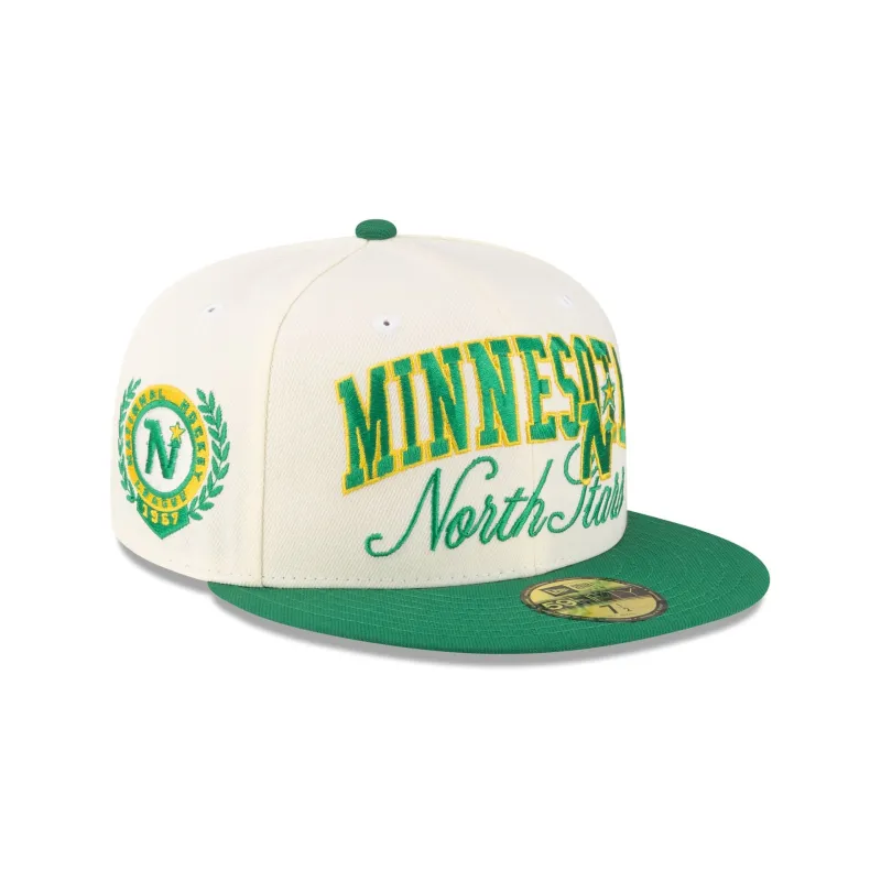 Minnesota North Stars Arch Script 59FIFTY Fitted Hat made by New Era