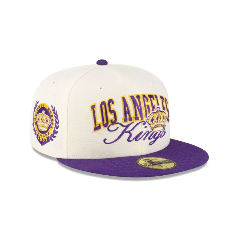 Los Angeles Kings Arch Script 59FIFTY Fitted Hat made by New Era