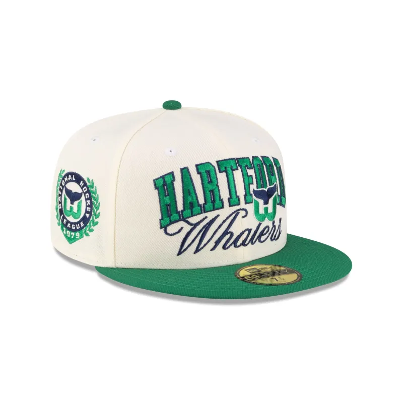 Hartford Whalers Arch Script 59FIFTY Fitted Hat made by New Era