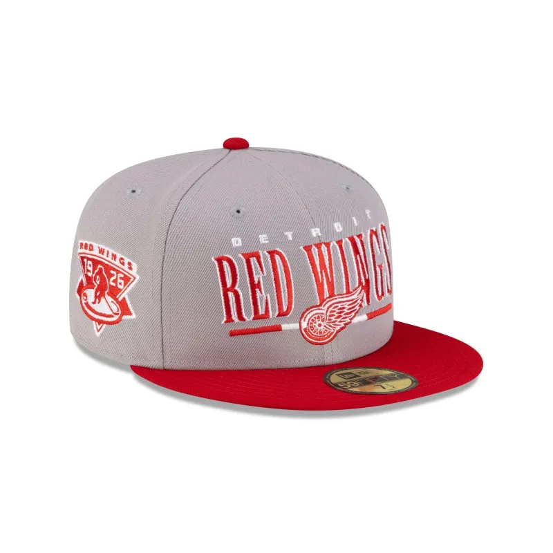 Detroit Red Wings First Shot 59FIFTY Fitted Hat made by New Era