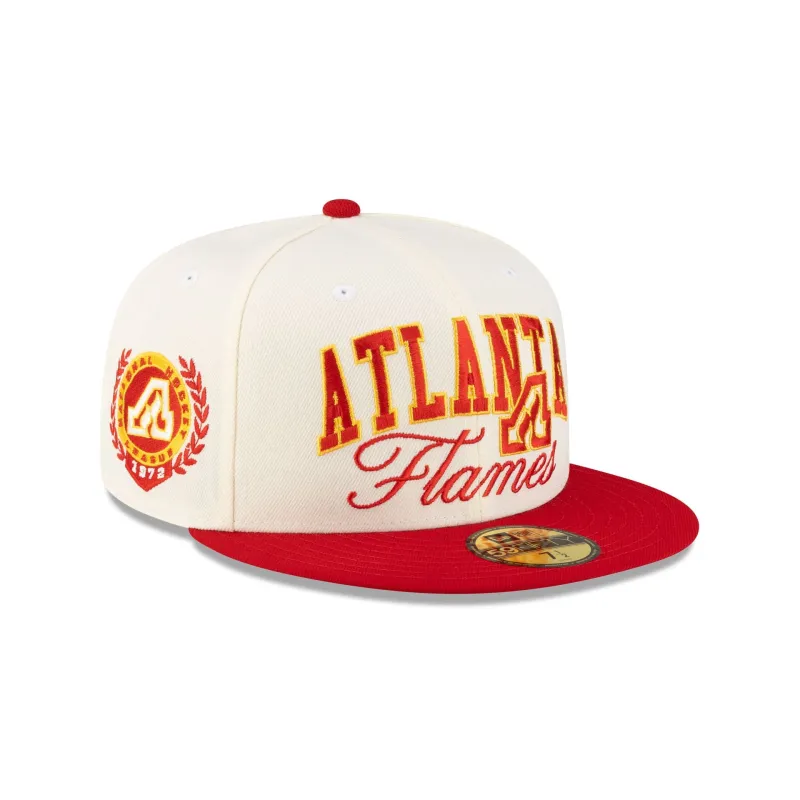 Atlanta Flames Arch Script 59FIFTY Fitted Hat made by New Era