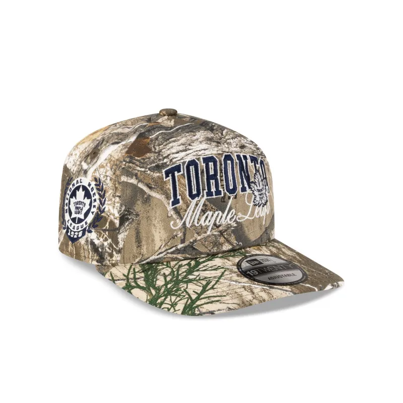 Toronto Maple Leafs Arch Script Realtree 19TWENTY Snapback Hat made by New Era