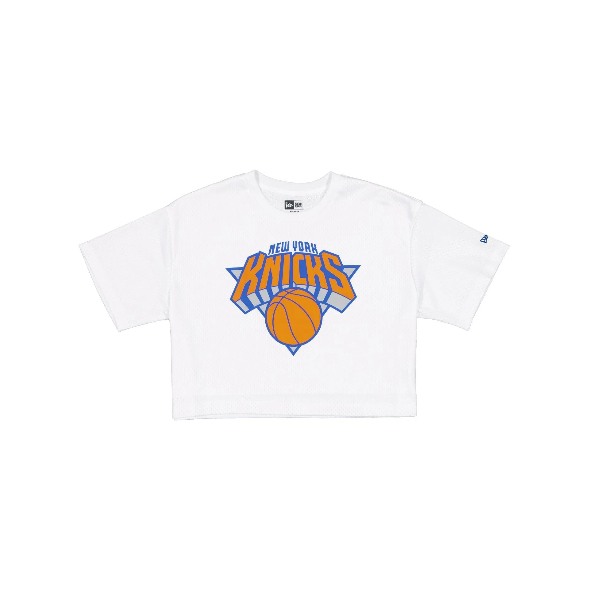 New York Knicks Summer Women's White Cropped Jersey T-Shirt sold by New Era