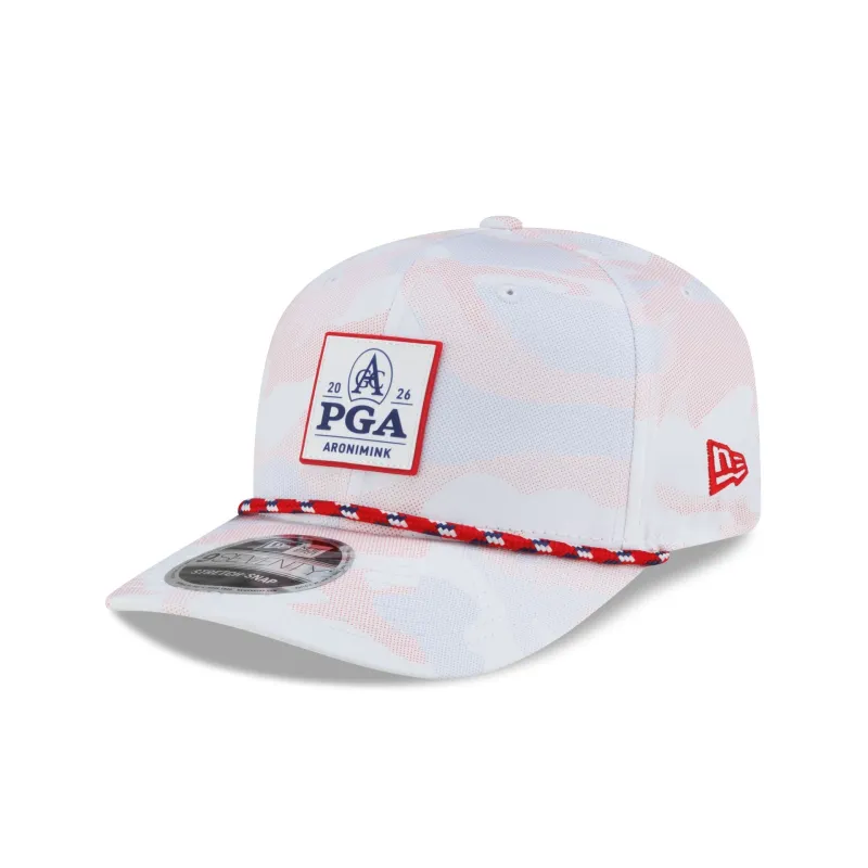 2026 PGA Championship Aronimink Scarlet Camo 9SEVENTY Stretch-Snap Hat made by New Era