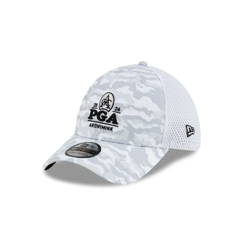 2026 PGA Championship Aronimink Neo Gray Camo 39THIRTY Stretch Fit Hat made by New Era