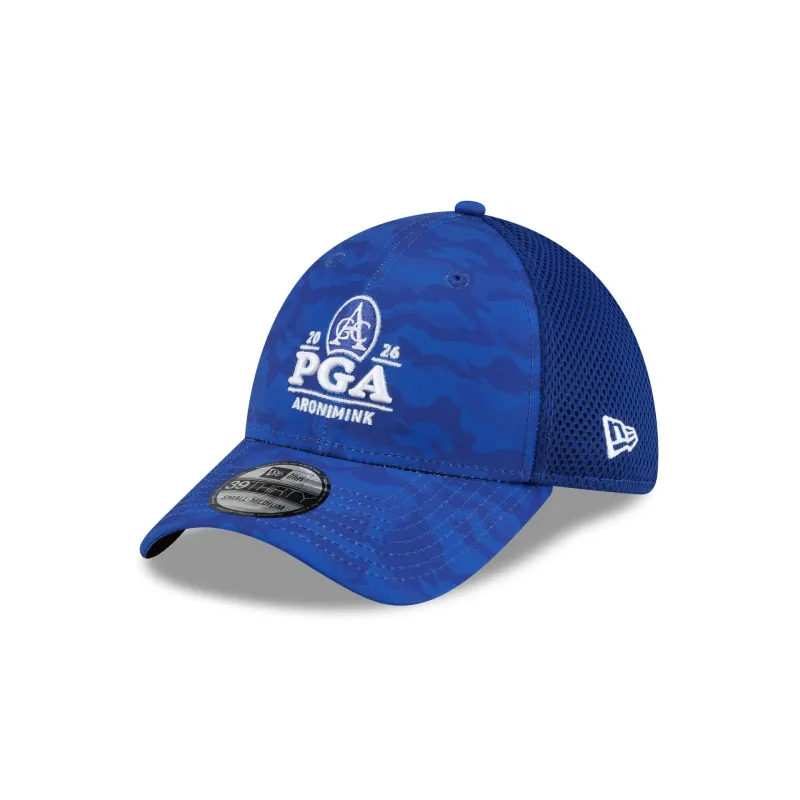 2026 PGA Championship Aronimink Neo Light Royal Camo 39THIRTY Stretch Fit Hat made by New Era