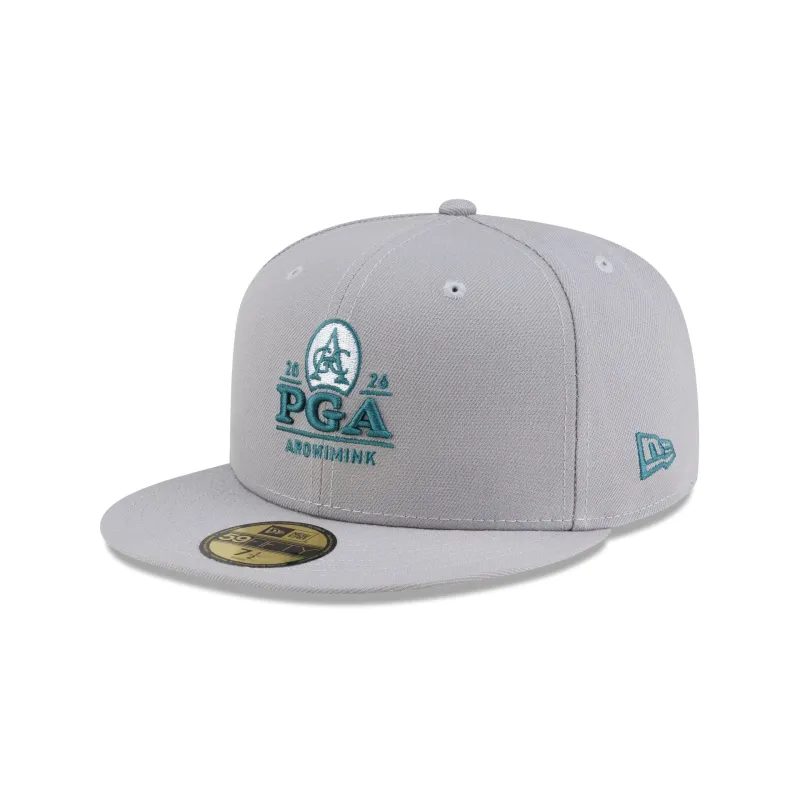 2026 PGA Championship Aronimink Gray 59FIFTY Fitted Hat made by New Era