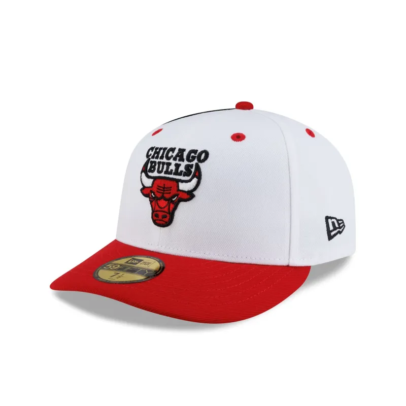 Chicago Bulls Hardwood Classics 90s White 59FIFTY Fitted Hat made by New Era