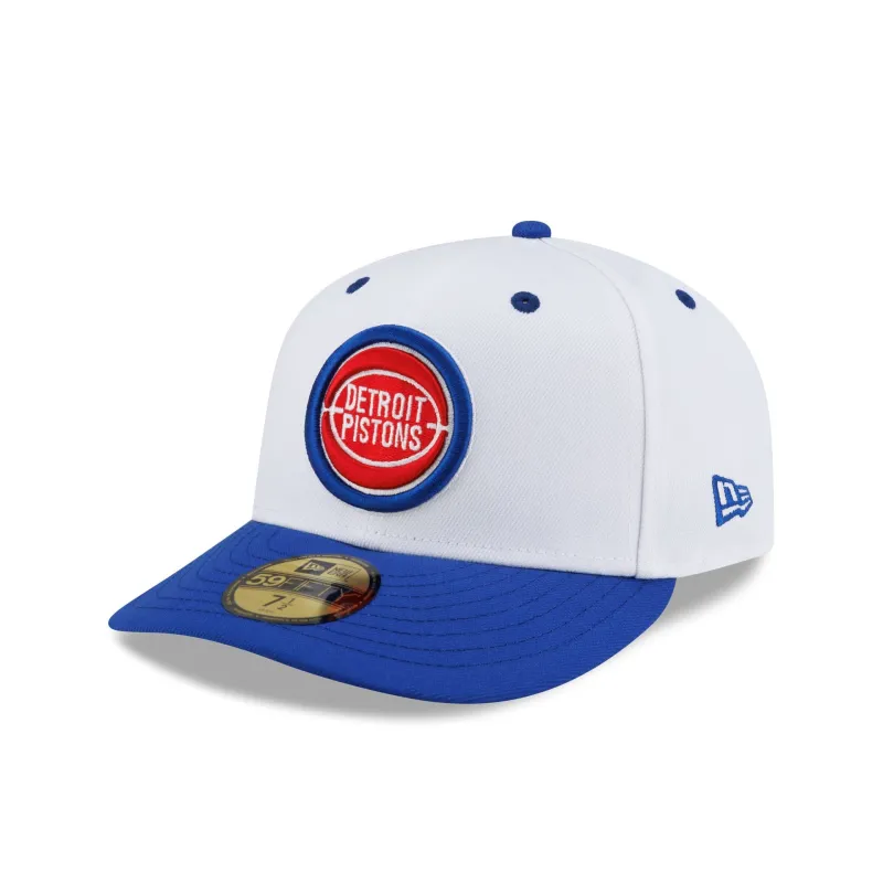Detroit Pistons Hardwood Classics 90s White 59FIFTY Fitted Hat made by New Era
