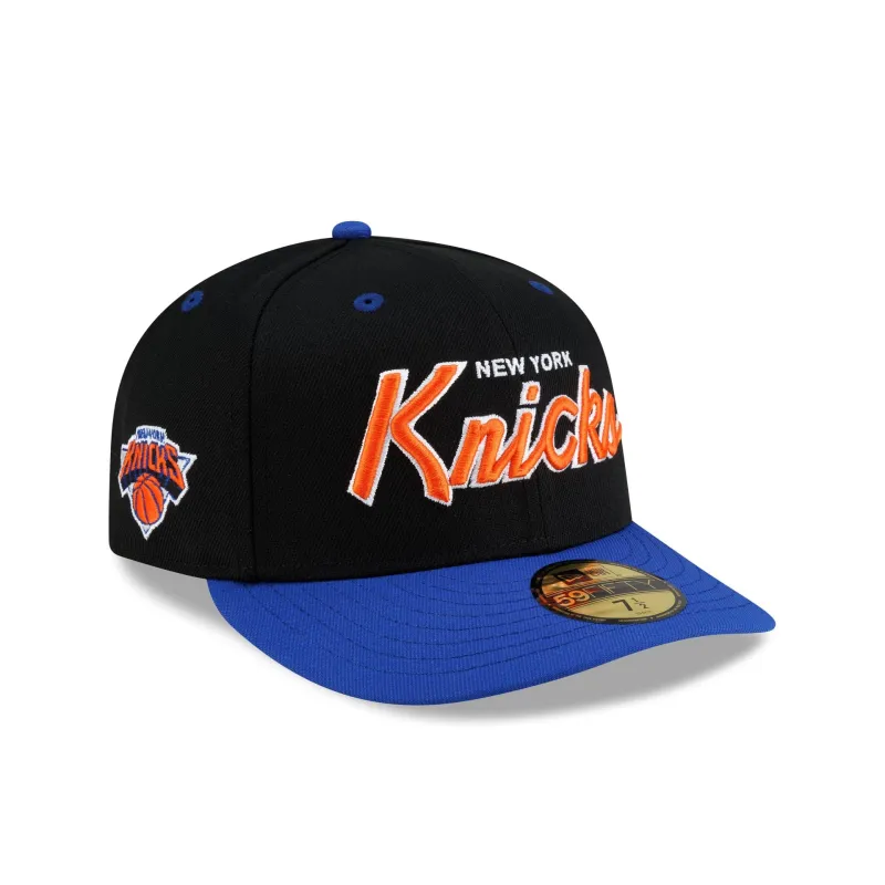 New York Knicks Hardwood Classics 90s Script 59FIFTY Fitted Hat made by New Era