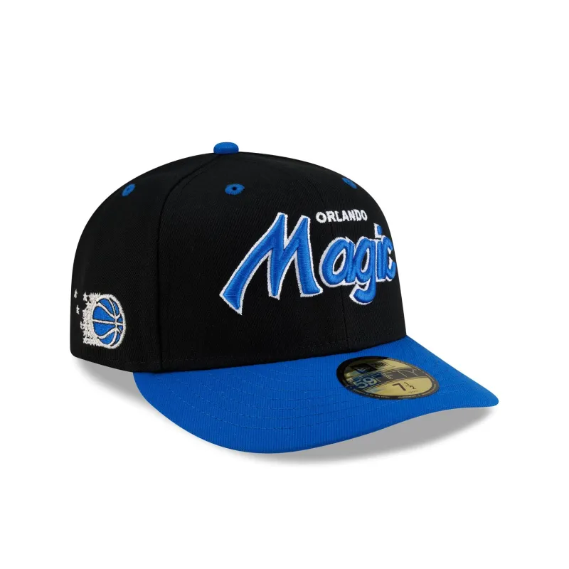 Orlando Magic Hardwood Classics 90s Script 59FIFTY Fitted Hat made by New Era