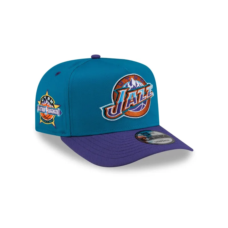 Utah Jazz Hardwood Classics 90s All-Star Weekend 9FIFTY A-Frame Snapback Hat made by New Era