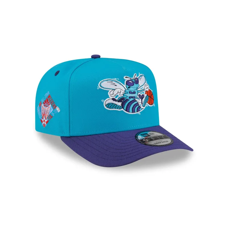 Charlotte Hornets Hardwood Classics 90s All-Star Weekend 9FIFTY A-Frame Snapback Hat made by New Era