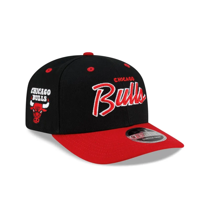 Chicago Bulls Hardwood Classics 90s Script 9SEVENTY Stretch-Snap Hat made by New Era