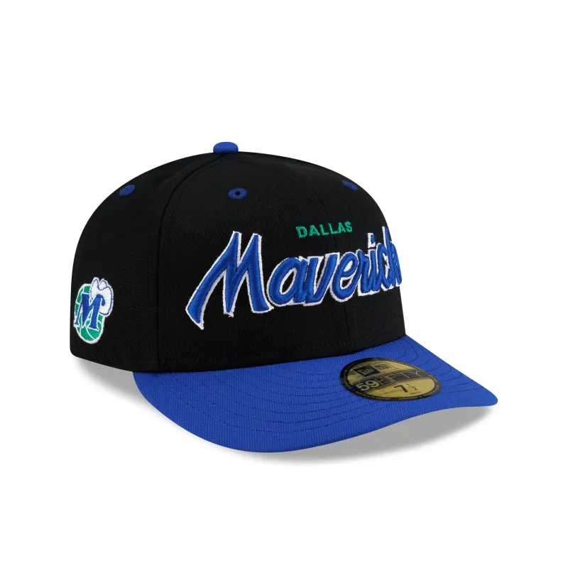 Dallas Mavericks Hardwood Classics 90s Script 59FIFTY Fitted Hat made by New Era