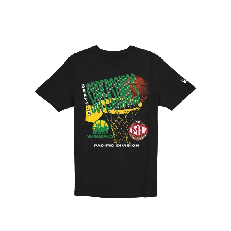 Seattle Supersonics Hardwood Classics 90s T-Shirt made by New Era