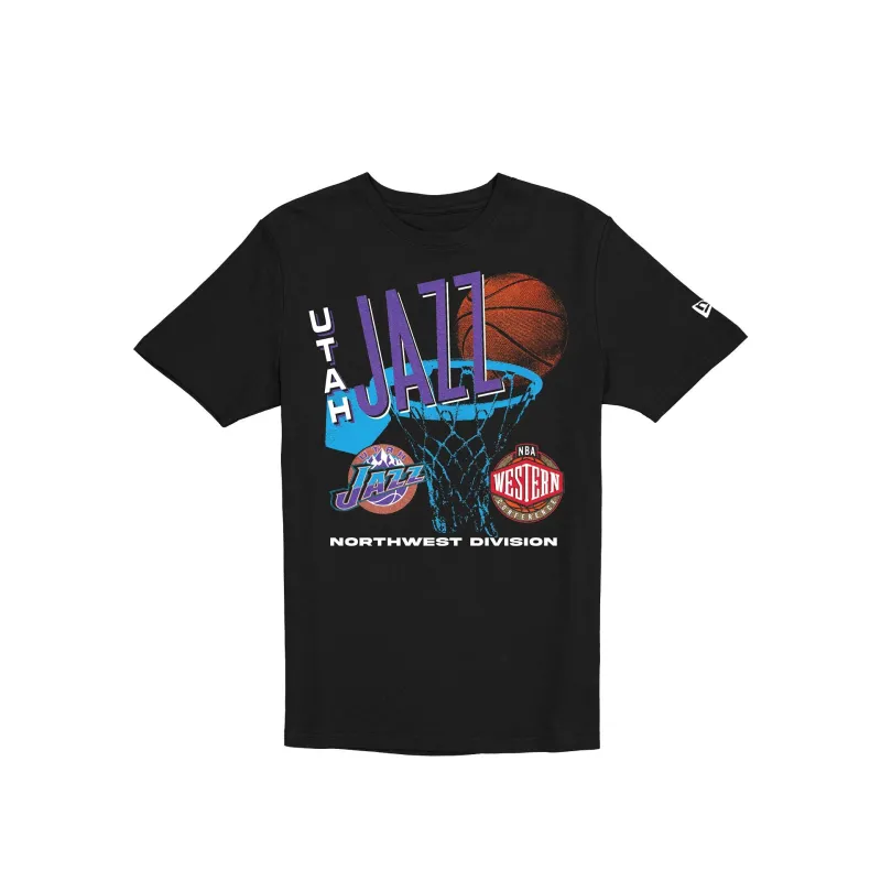 Utah Jazz Hardwood Classics 90s T-Shirt made by New Era