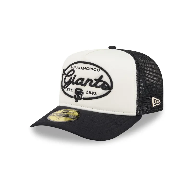 San Francisco Giants Chrome 59FIFTY Fitted Trucker Hat made by New Era